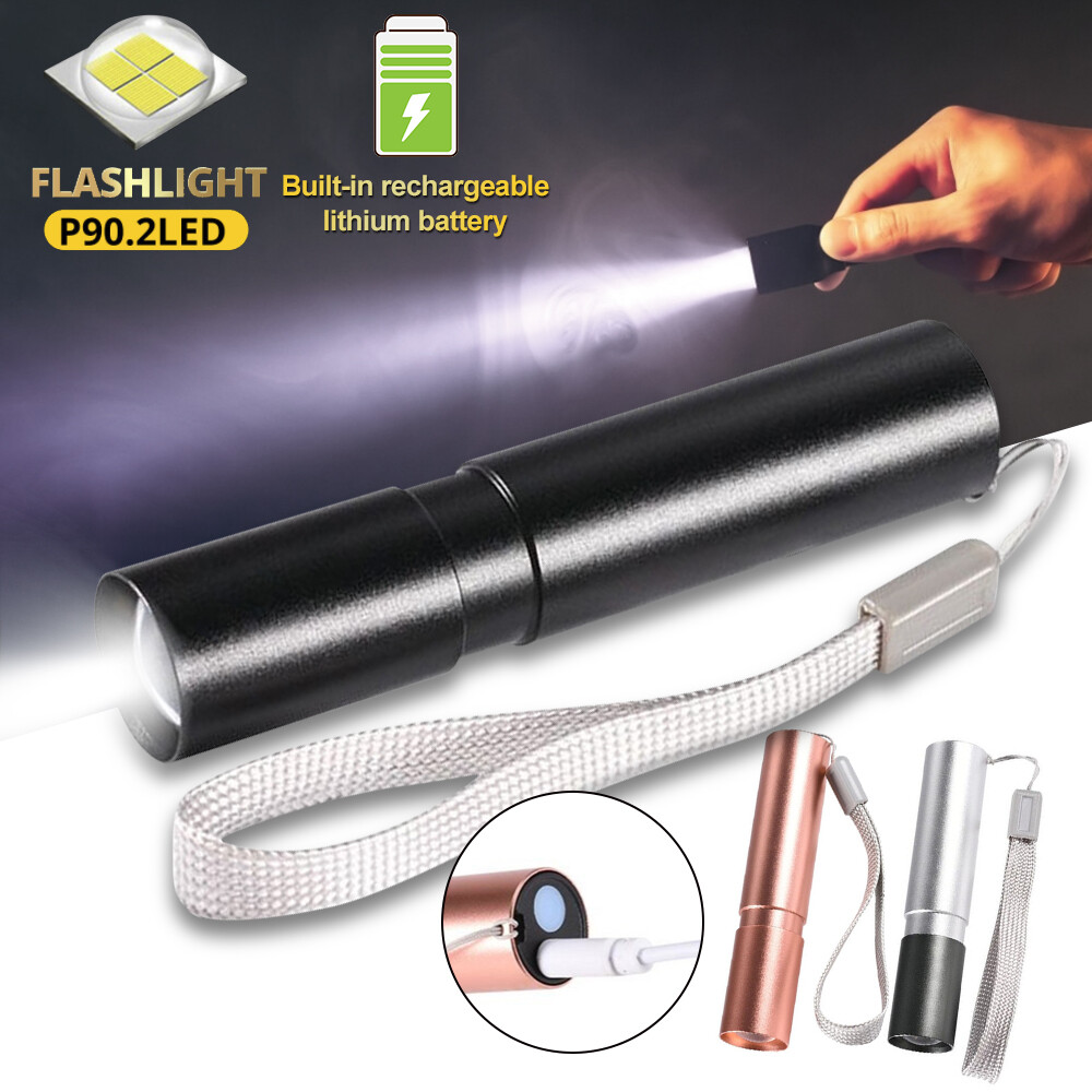 Original USB rechargeable powerful mini torch super bright mini torch powerful 3 modes zoomable flashlight for outdoor activities hiking camping H * unting