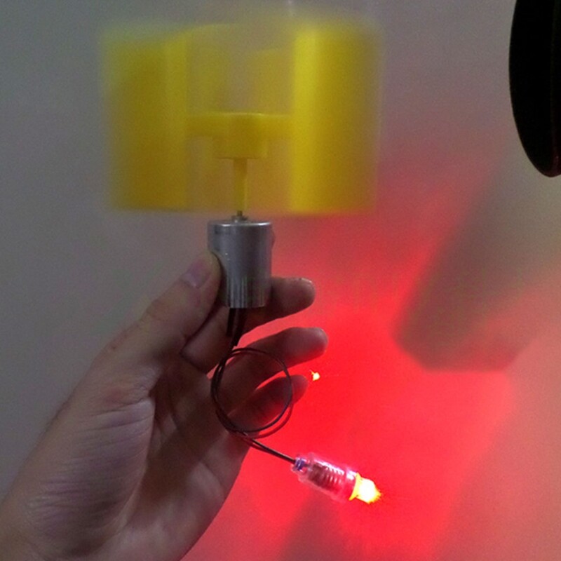 Mini Wind Vertical Turbine Generator Model for Teaching Physical Power Generation Principle for DIY Science Education