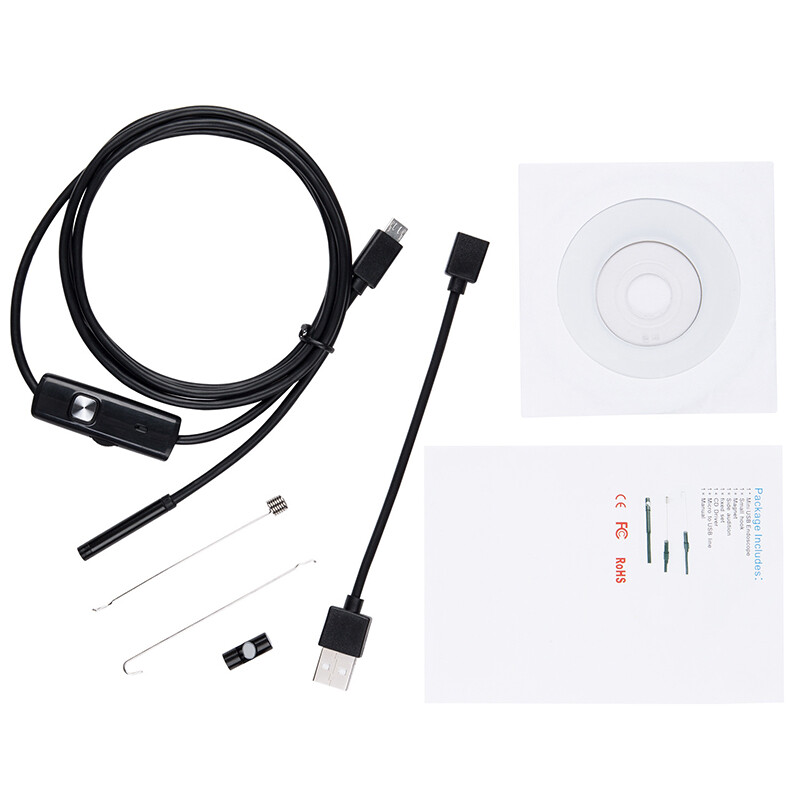 Camera Nội Soi Mini HITN Camera USB 7Mm/5.5Mm, Kính Ngắm Kiểm Tra Android