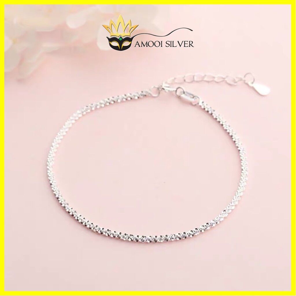 Lắc tay bạc S925 sequin lấp lánh - Amooi Silver AT10