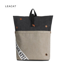 Leacat đơn giản phiên bản Hàn Quốc Ba lô giản dị với vải dày và Ba lô đựng máy tính thời trang du lịch dung tích lớn cho cả nam và nữ