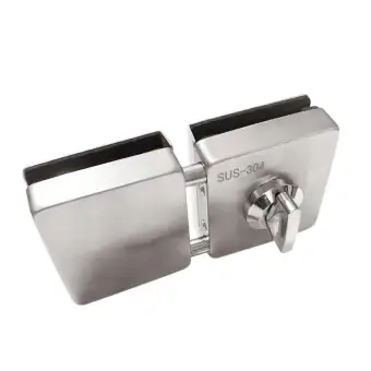 Stainless Steel 10 12mm Glass Door Lock Double Sides Open No