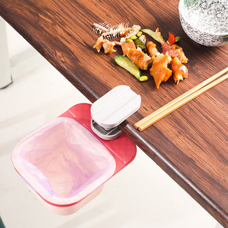 Multifunctional desktop rotating garbage bin, kitchen mini storage box, hidden miscellaneous items, vegetable residue bin, garbage bin