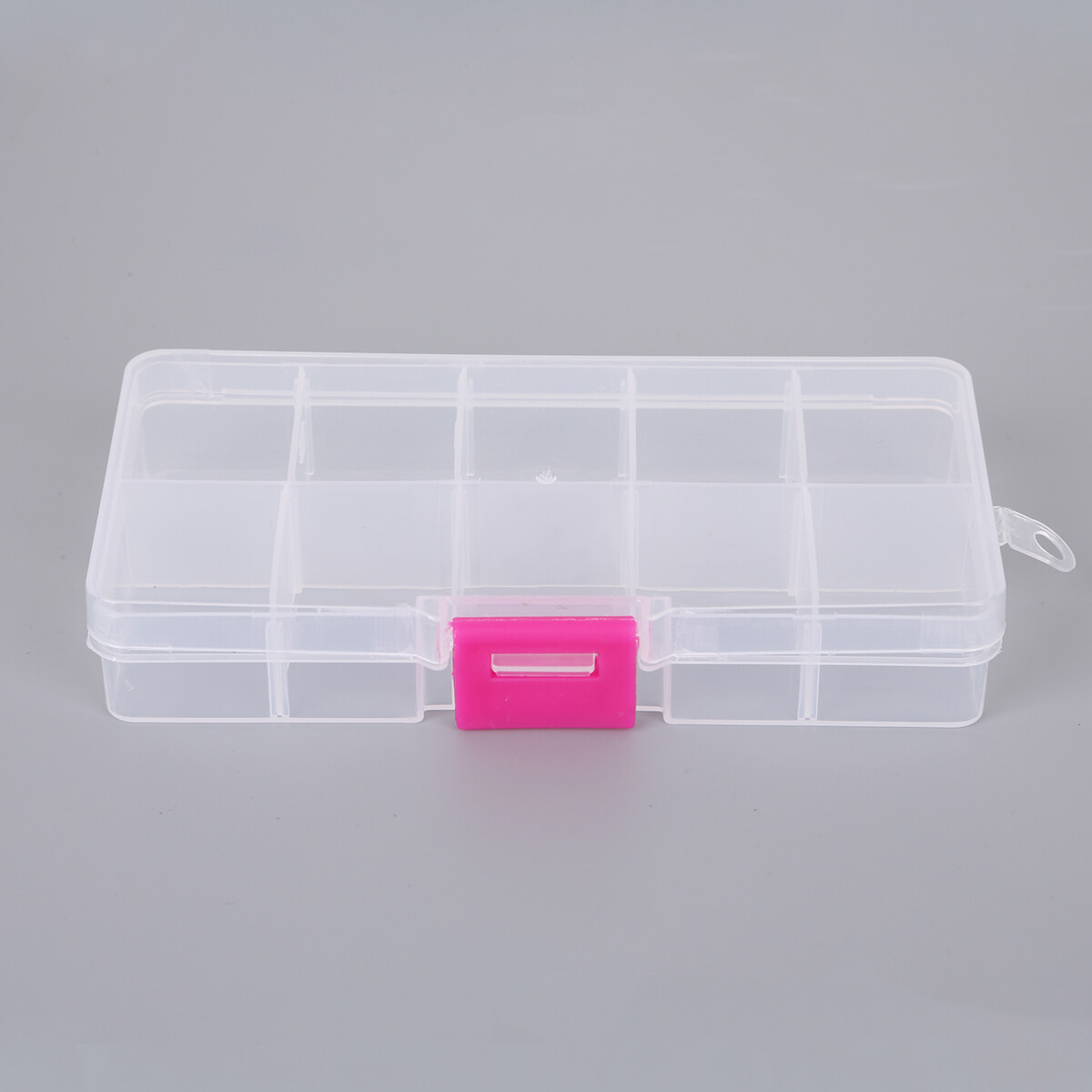 10 Slots Plastic Jewelry Storage Box Rectangle Case Compartment Adjustable Container For Beads Organizer Earring Box Gift Boxes 1Pc