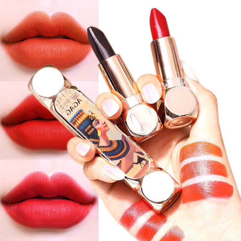 BEAUTYBIGBANG One 6-Color Lipstick Phantom Three-Dimensional Magic Six-Color Lipstick, Long-lasting, waterproof Matte , Not Fade, Double Tube Lipstick