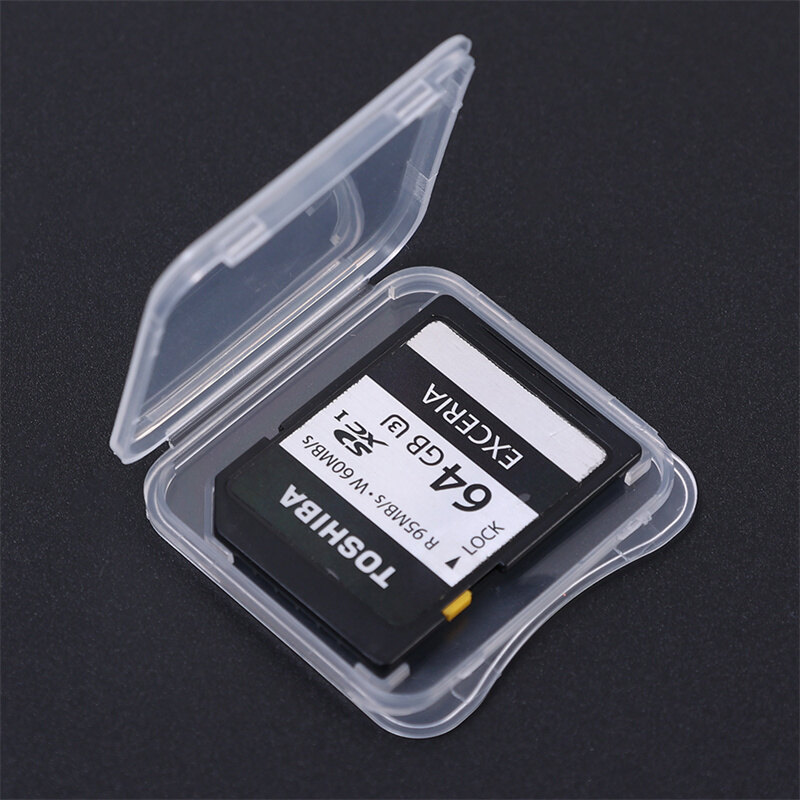 10/5/1Pcs Rõ Ràng Nhựa SD Thẻ Trường Hợp Chủ Box Micro SD TF Đầu Đọc Thẻ Lưu Trữ Hộp Trong Suốt Memery Thẻ Hộp Bảo Vệ
