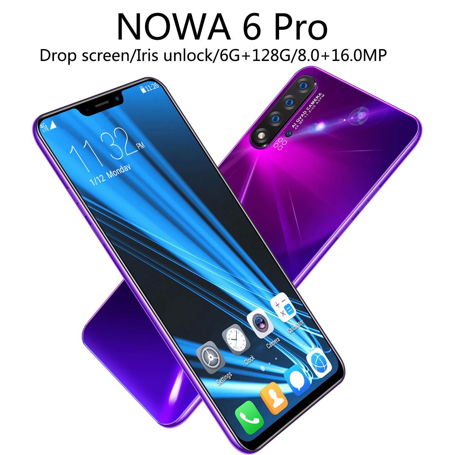 100 Original Smartphone Nowa 6 Pro With 6 128gb Large Memory 6 2 Inch Mobile Phone With 4g Network Phone Support T Card Cellphones 10 Core Lazada