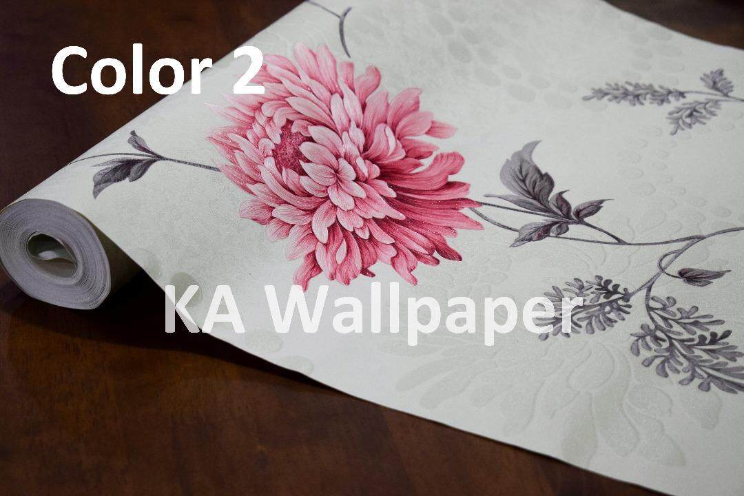 Wallpaper Flower Design Deep Embossed