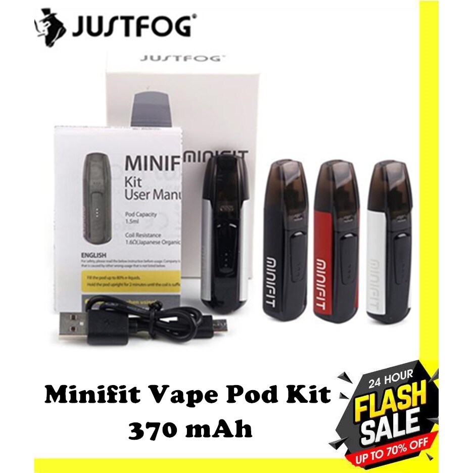 ORIGINAL JUSTFOG MINIFIT POD - MINI FIT 370MAH 1.5ML MINIFIT STARTER KIT |  Lazada
