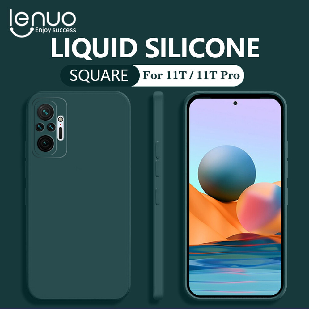 Lenuo Luxury Original Square Liquid Silicone Casing For Xiaomi 12T Pro 12T 11T Pro Mi 11T Phone Case Thin Soft Back Cover Candy