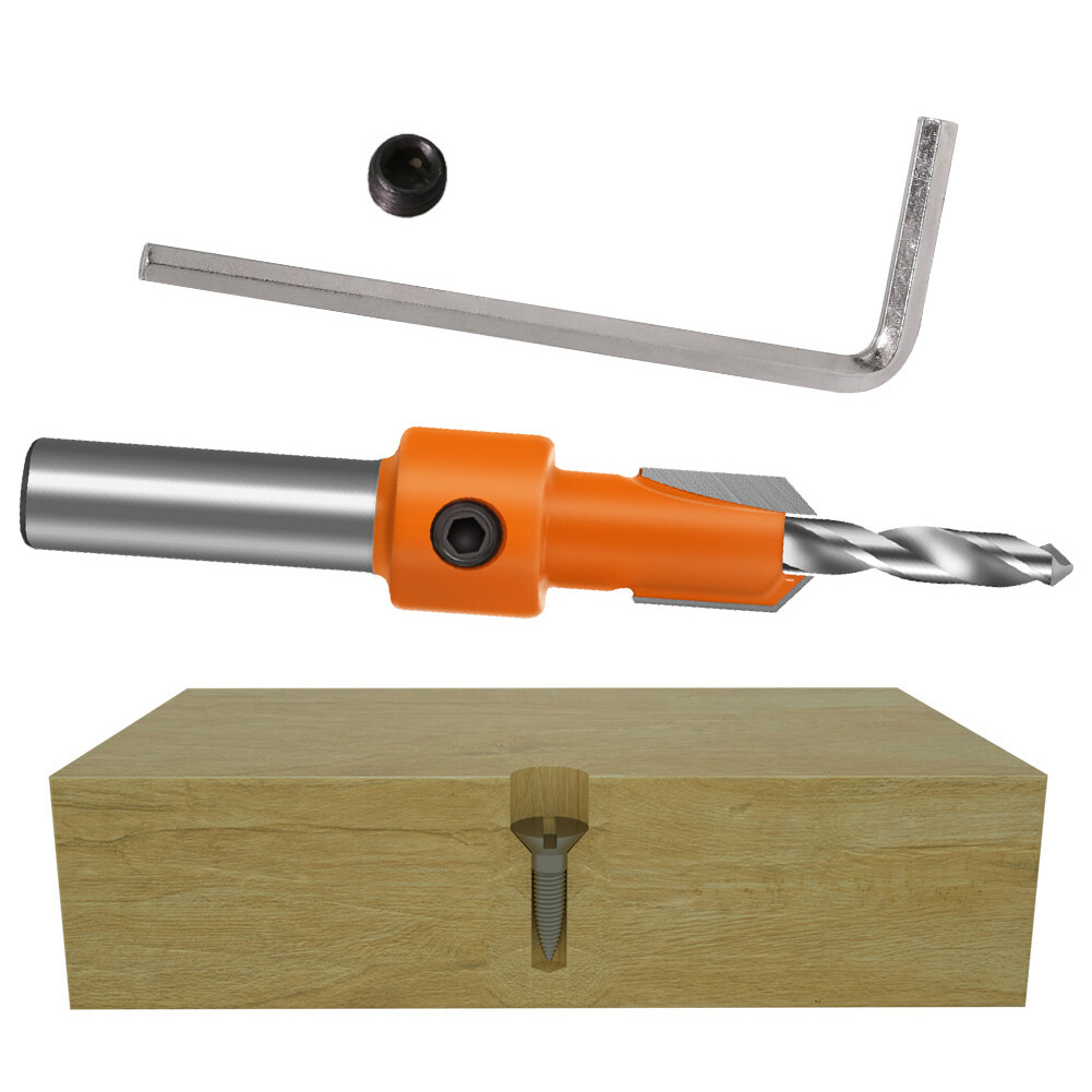 8mm Durable Alloy Carbon Steel Woodworking Countersunk Screw Step Drill Tool