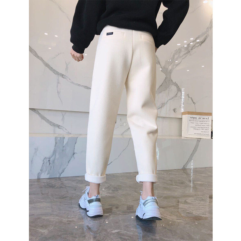 cream colored sweatpants