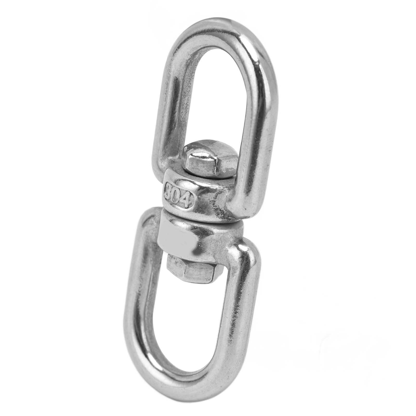 Eye To Eye Rotate Ring, Double Ended Rotate Eye Hook Rust Resistant Wide Application Durable Big Eye Opening for Hammocks for Hanging Chairs for Swings