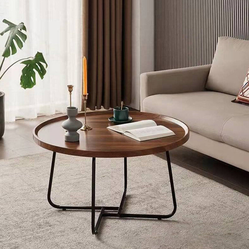 JJT small coffee table sofa side table small living room coffee table coffee table, round table, bedside table, small table simple and modern