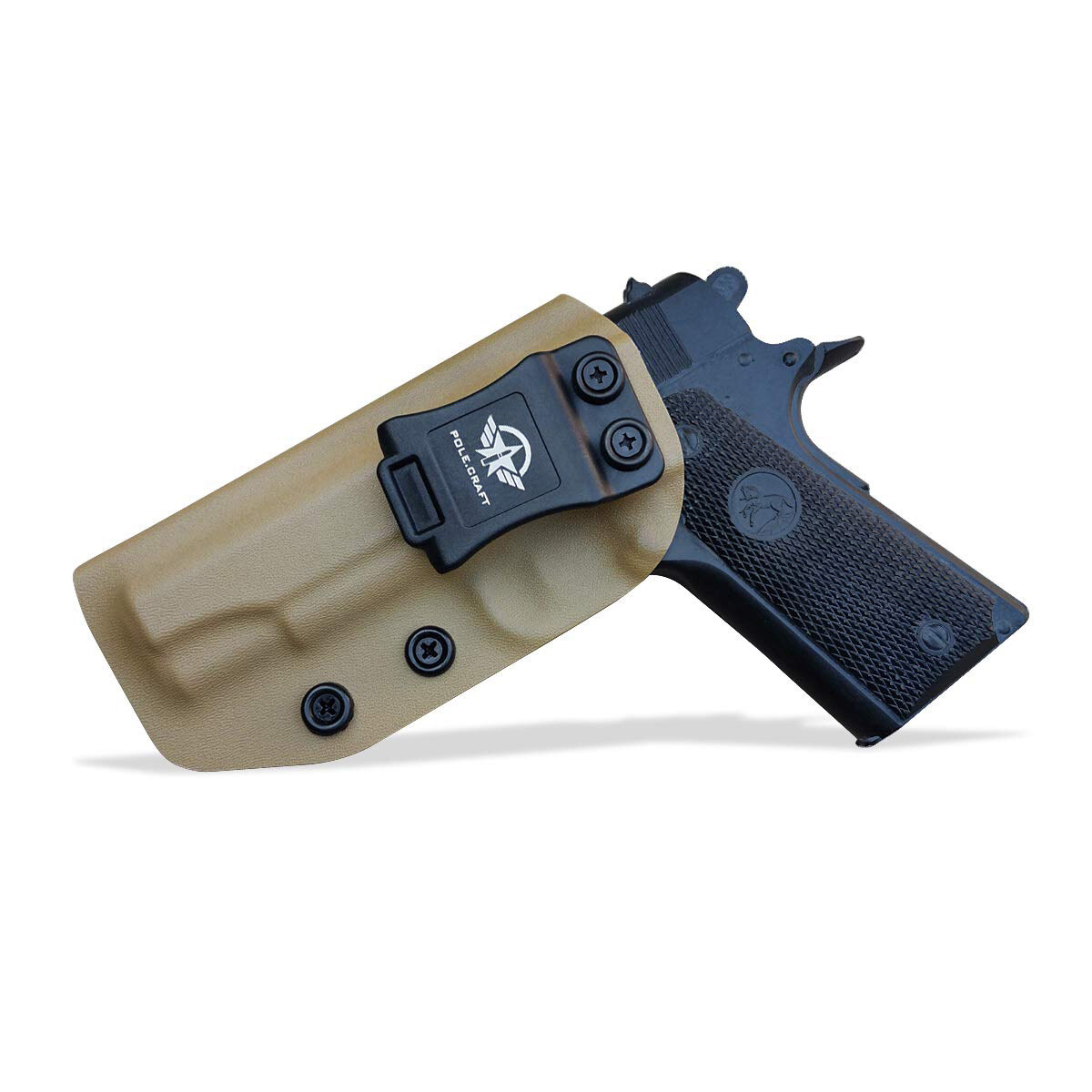 1911 Holster IWB Kydex for Colt 1911 Commander .45 9mm 4.25 4.5 Inch Hidden Carry - IWB 1911 Commander Holster - Hidden Holster 1911 IWB - Drawdex IWB Holster 1911 45 (Black, Hand Right