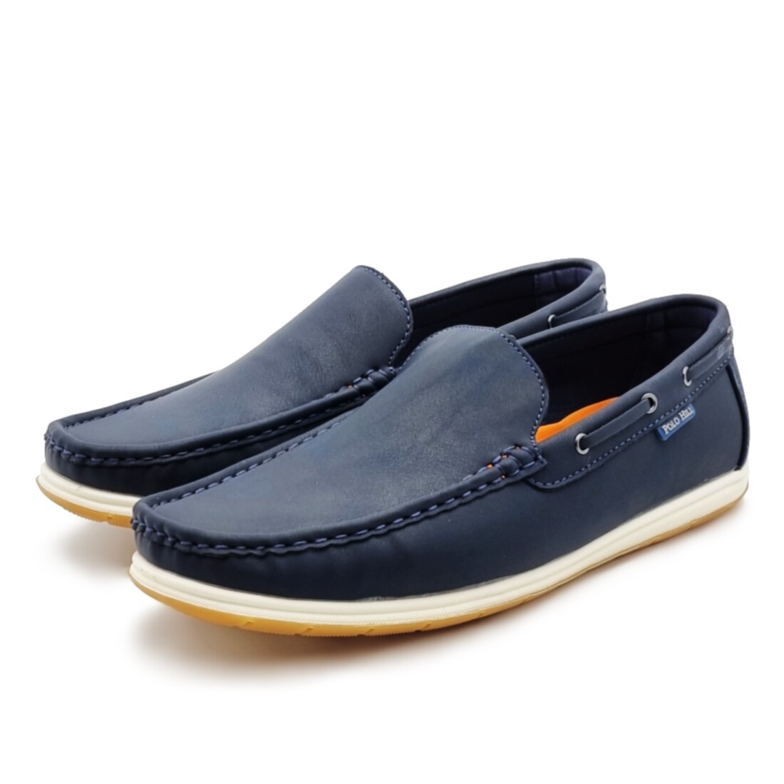 Blue polo 2024 boat shoes