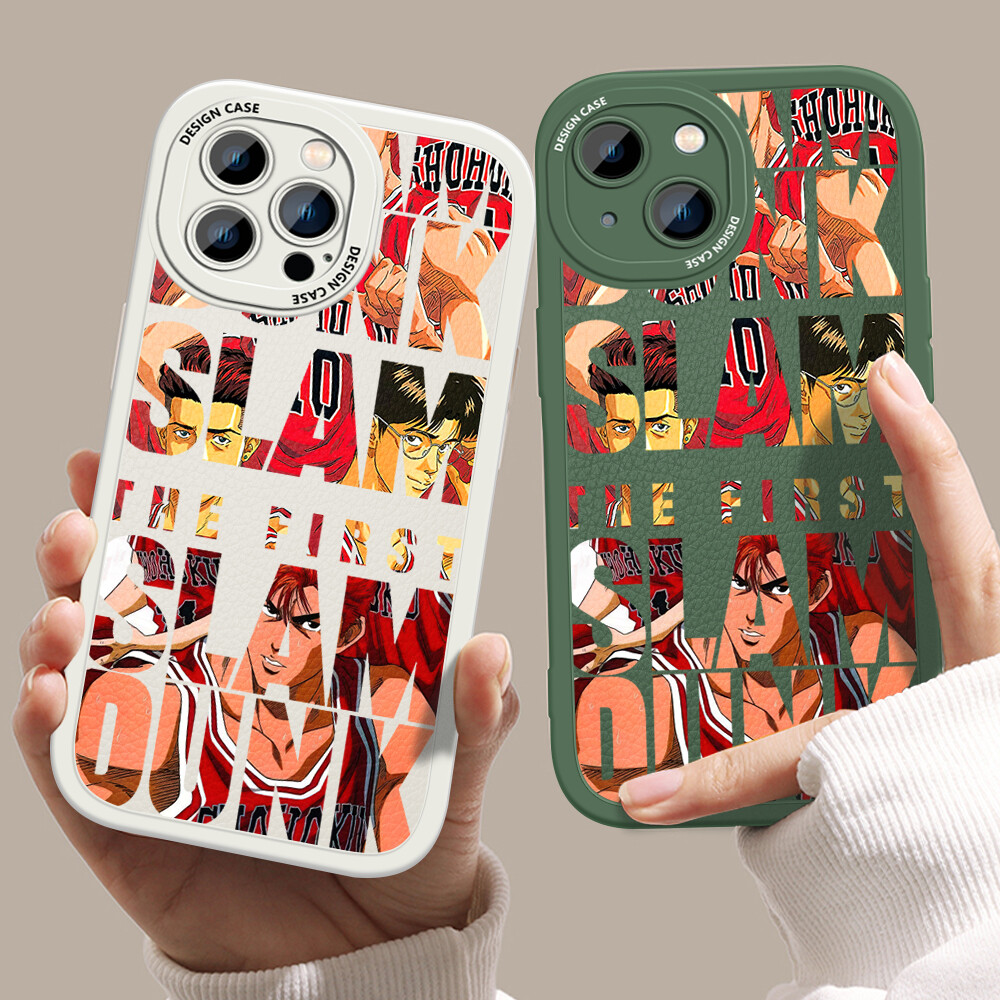 Jizetin Leather Casing For Xiaomi Redmi Note 11 Note 11 5G Note 11 Pro+ 5G Note 11S Note 11T Pro Note 11T Pro+ Handphone Casing Slim Skin Feeling Cartoon SLAM DUNK Leather Back Casing Soft Silicone PU Leather Cover Phone Case
