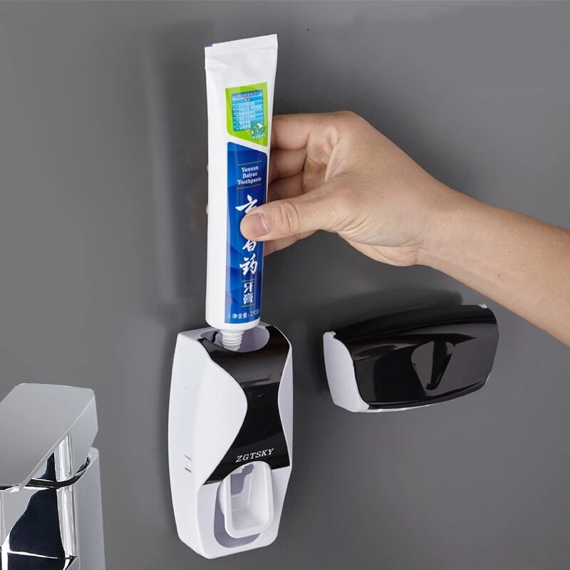 Dụng Cụ Lấy Kem Đánh Răng Tự Động, Giá Treo Tường Chống Bụi, Giá Treo Tường, Bộ Phụ Kiện Phòng Tắm Dụng Cụ Bóp