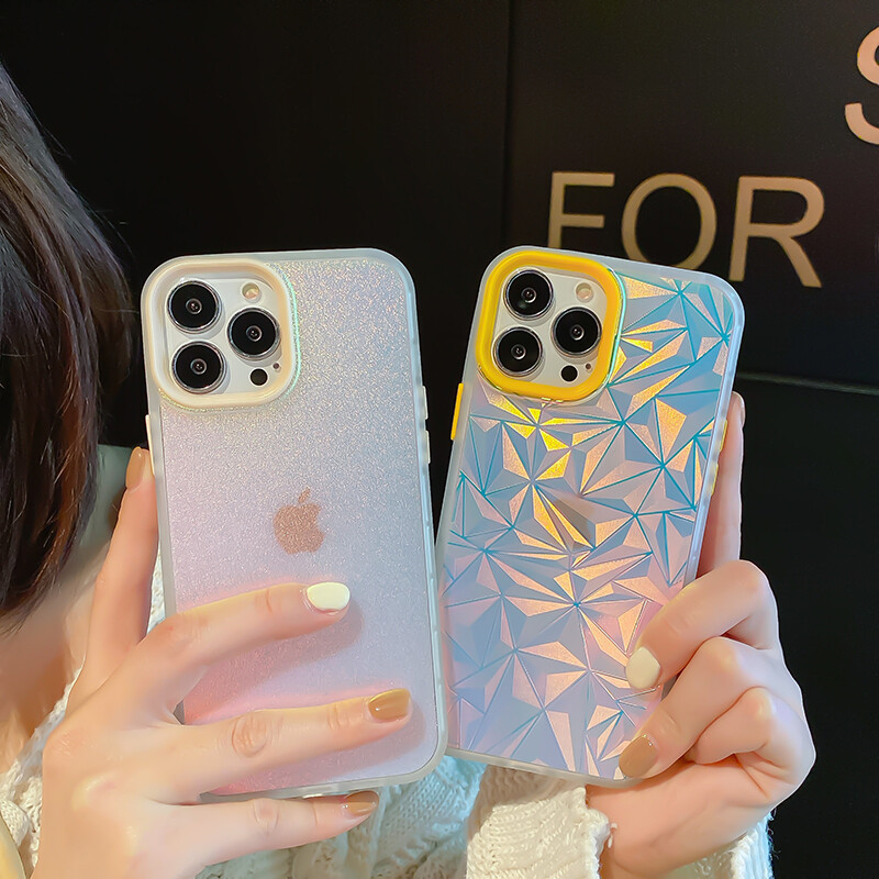 KISSCASE For iPhone 14 Pro Max Color Matching Gradient Laser TPU shell Phone Case For iphone 14 Plus 13 12 11 Pro Max XR XS Max X