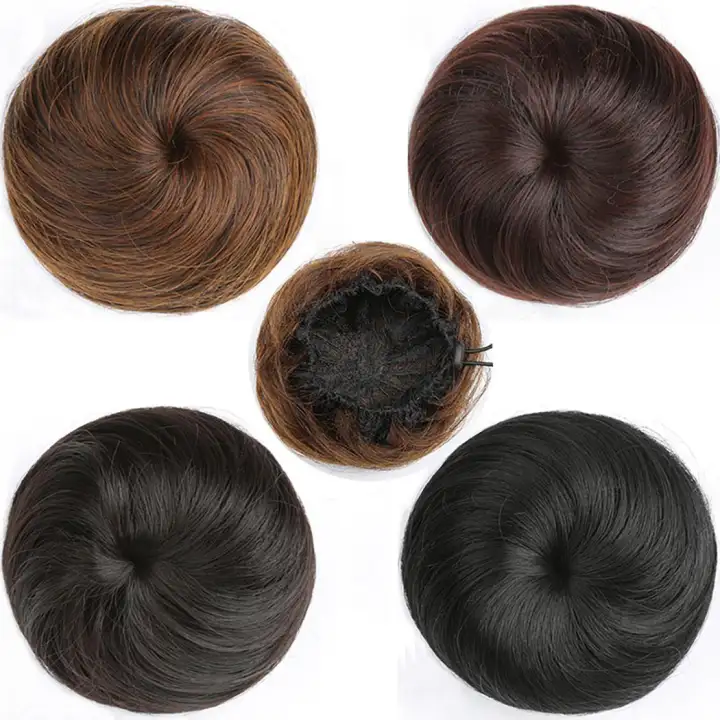 Hair Bun Extension Fashion Straight Elastic Band Fake Hair Bun