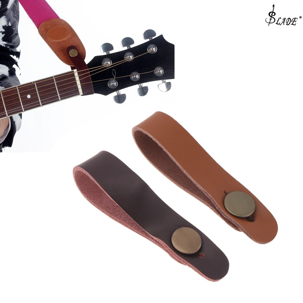 SLADE Genuine Leather Guitar Strap Holder Button Safe Lock for Acoustic Electric Classic Guitar Bass