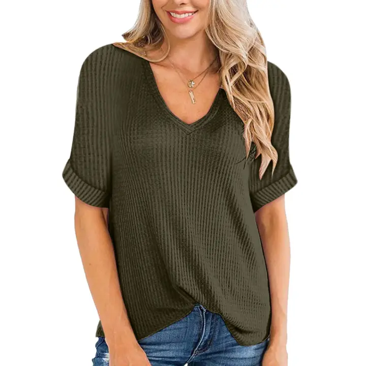 Sfsdrt Women Short Sleeve T Shirt Casual Blouse Top Shirt เส อดำผ หญ ง Ladies Blouse Women Korean Style Putih Putih Lengan Panjang Polyester Army Green Lazada Singapore