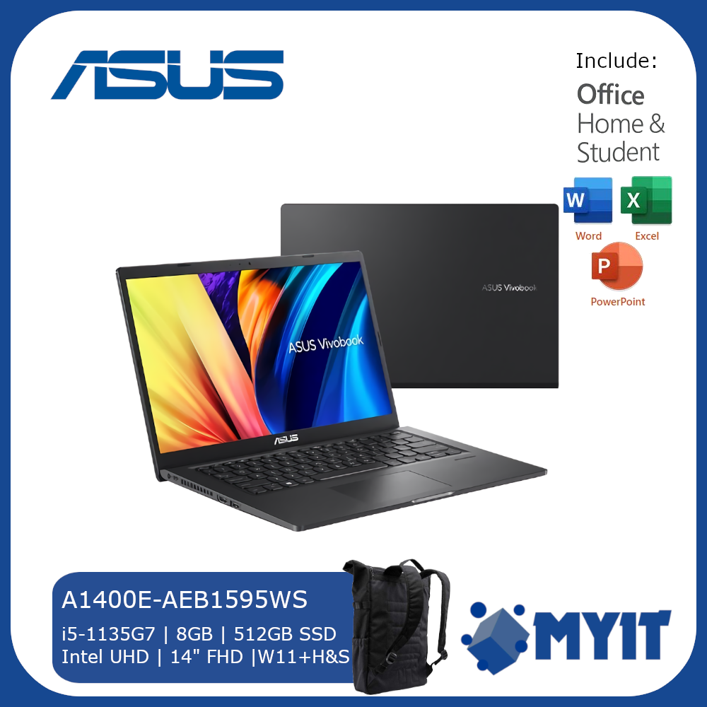 Asus Vivobook A1400EAEB1595WS 14 inch Laptop FHD Intel Core i51135G7