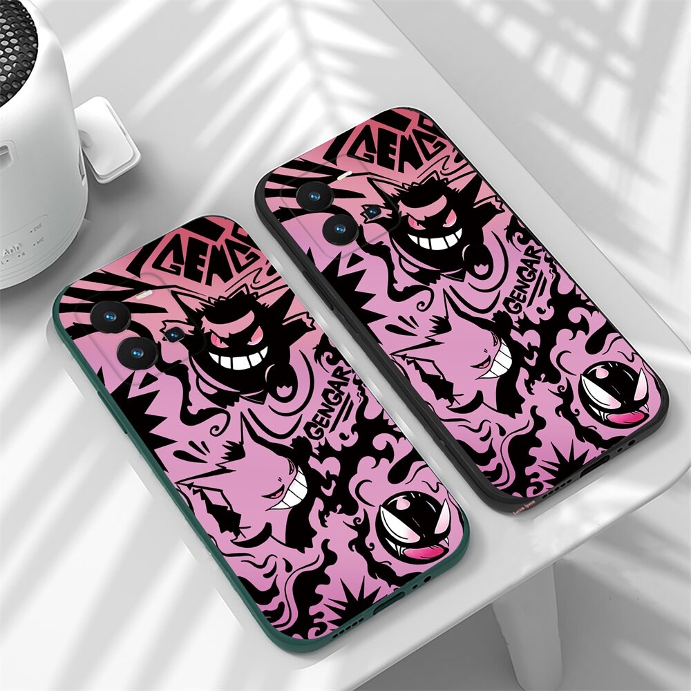 Case Compatible for IPhone 14 Pro Max IPhone 13 Pro Max IPhone 11 IPhone 12 IPhone XR XS 6 6S 7 8 Plus SE 2020 Gengar Pokemon Soft Silicone Phone Case Cover iCasing