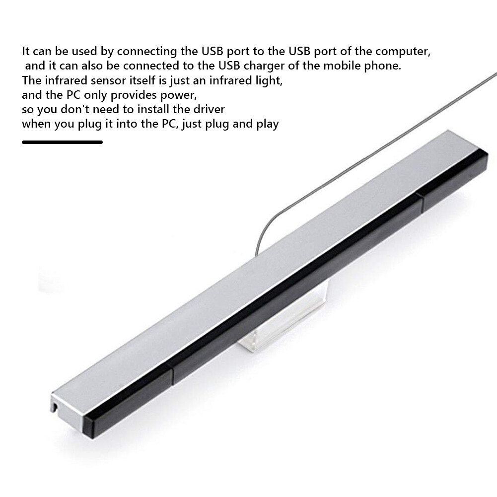 Sensor Bar USB Replacement Infrared TV Ray Wired Remote Sensor Bar Reciever Inductor Game Console Accessories for Wii/Wii U