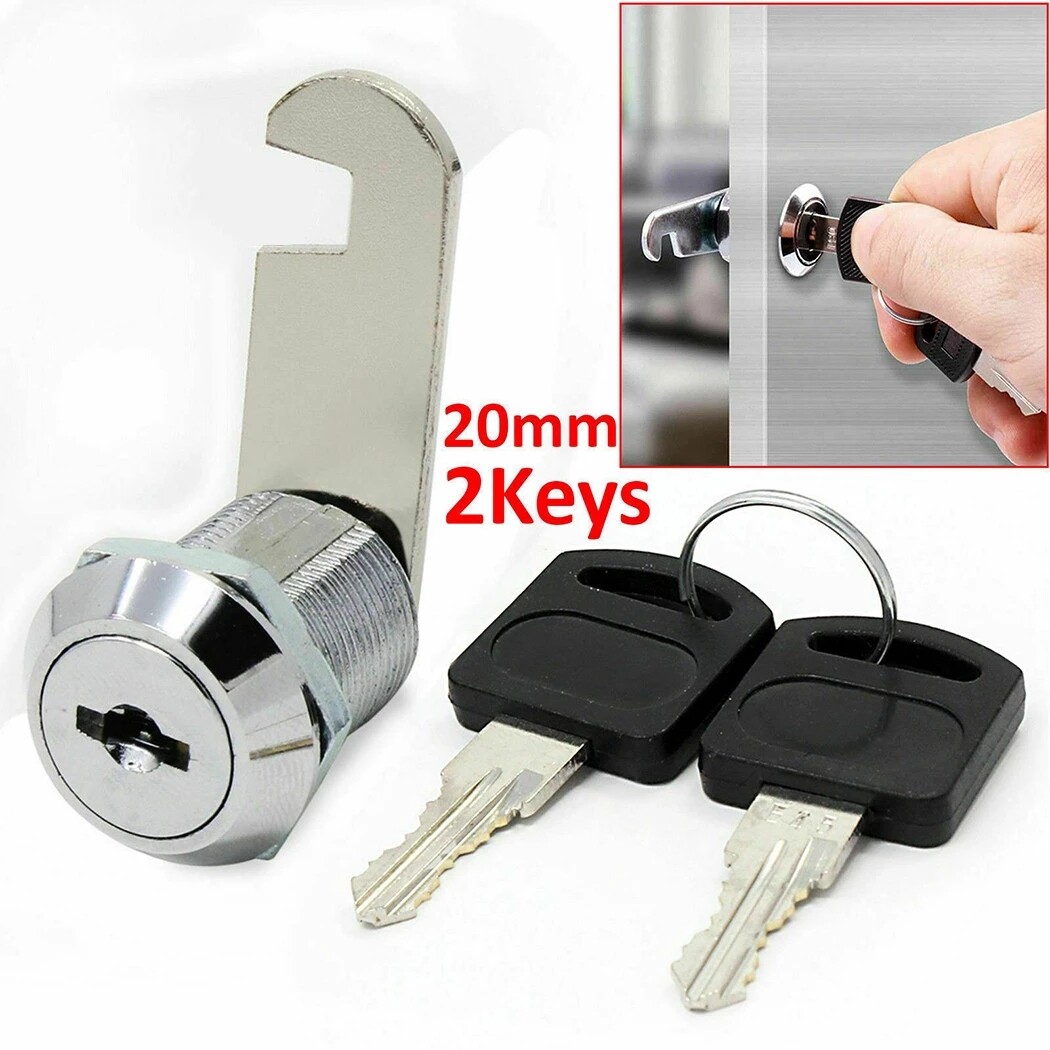 KIPRUN Security Lock 16/20/25/30mm ​Letter Box Cam Cylinder Locks Door Cabinet Mailbox Drawer Cupboard Locker Security Furniture Locks With 2 Keys
