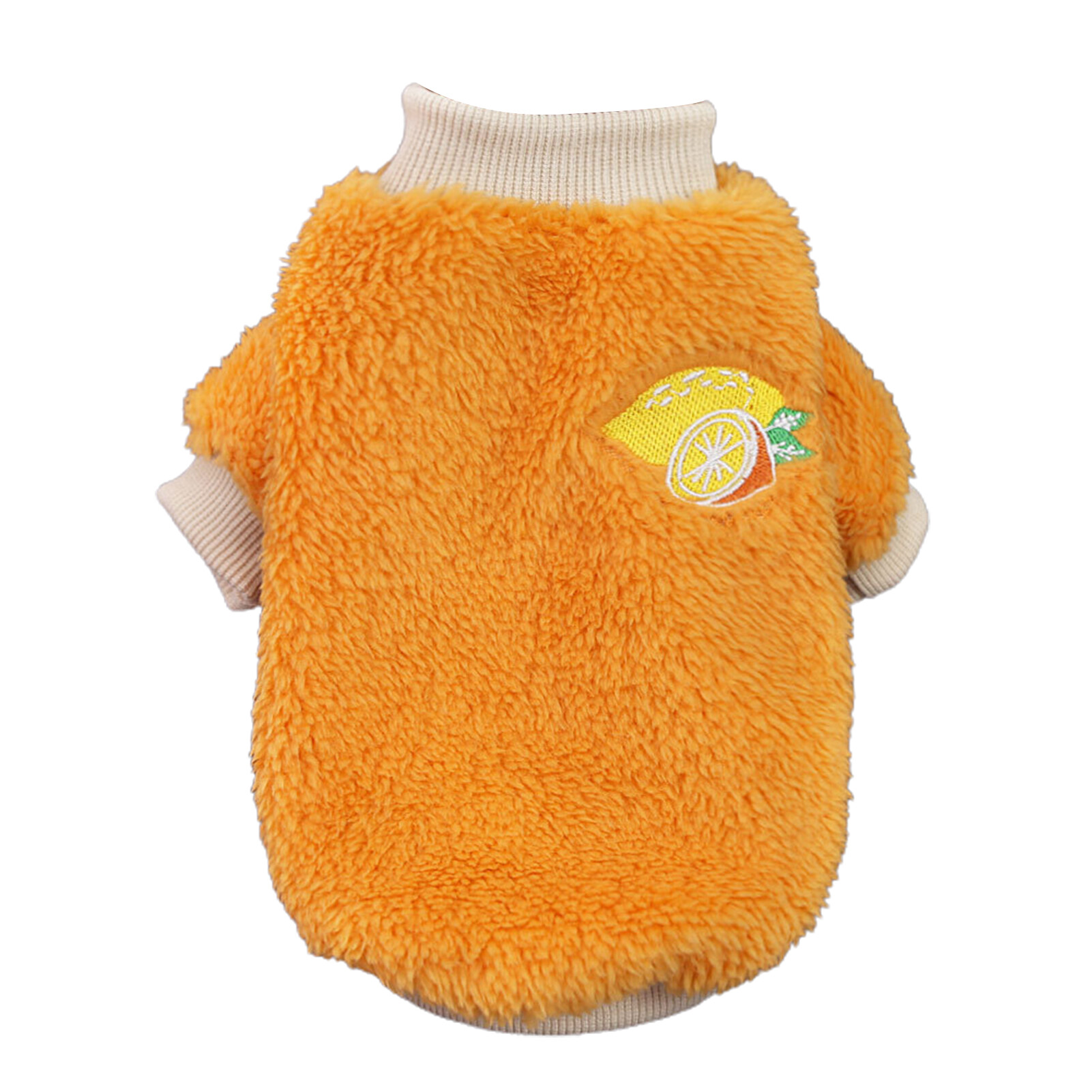 Pet Clothes Cartoon Fruit Embroidery Pattern Keep Warmth Good Elasticity Pet Dogs Sweater Clothes For Winterautumn And Winter Warm Two-Legged Dog Pet Supplies Cat Clothes Small Medium And Large Dog Teddy Clothing
