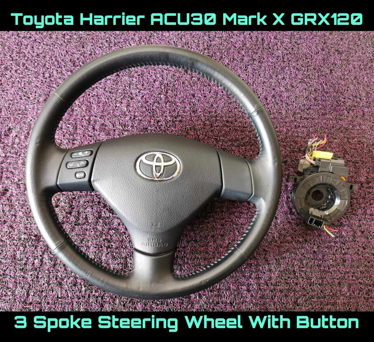 Toyota Harrier ACU30 Mark X GRX120 Hiace Hilux 3 Spoke Steering Wheel