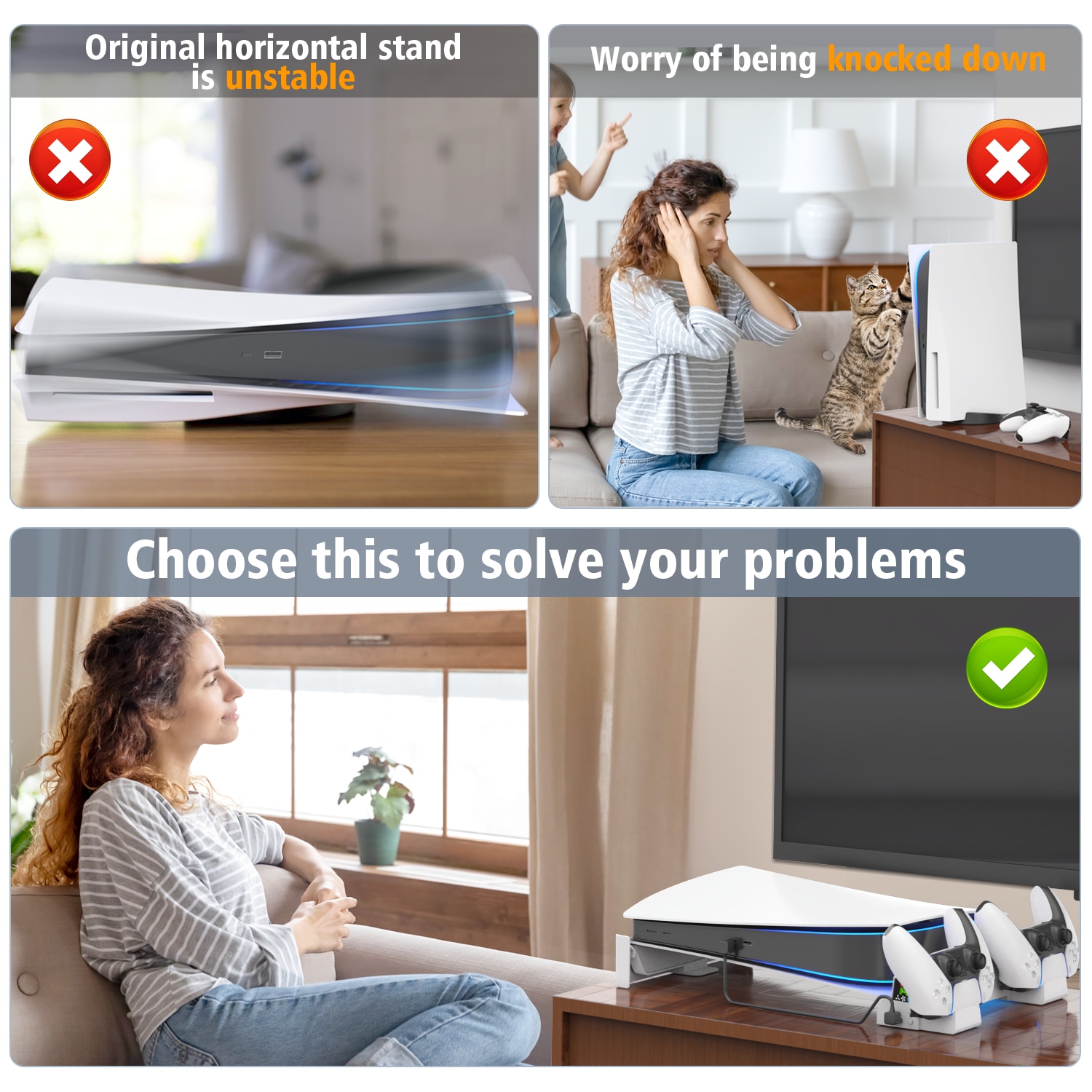 Oivo cho ps5 giao diện điều khiển Đế tản nhiệt ngang ps5 đế đui đèn ps5 Bộ sạc điều khiển cho PlayStation 5 đĩa & phiên bản kỹ thuật số