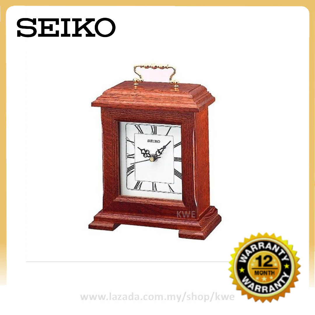 100 ORIGINAL SEIKO Desk Table Wooden Analogue Clock QXG337 (QXG337Z) [Jam Meja Kayu] Malaysia