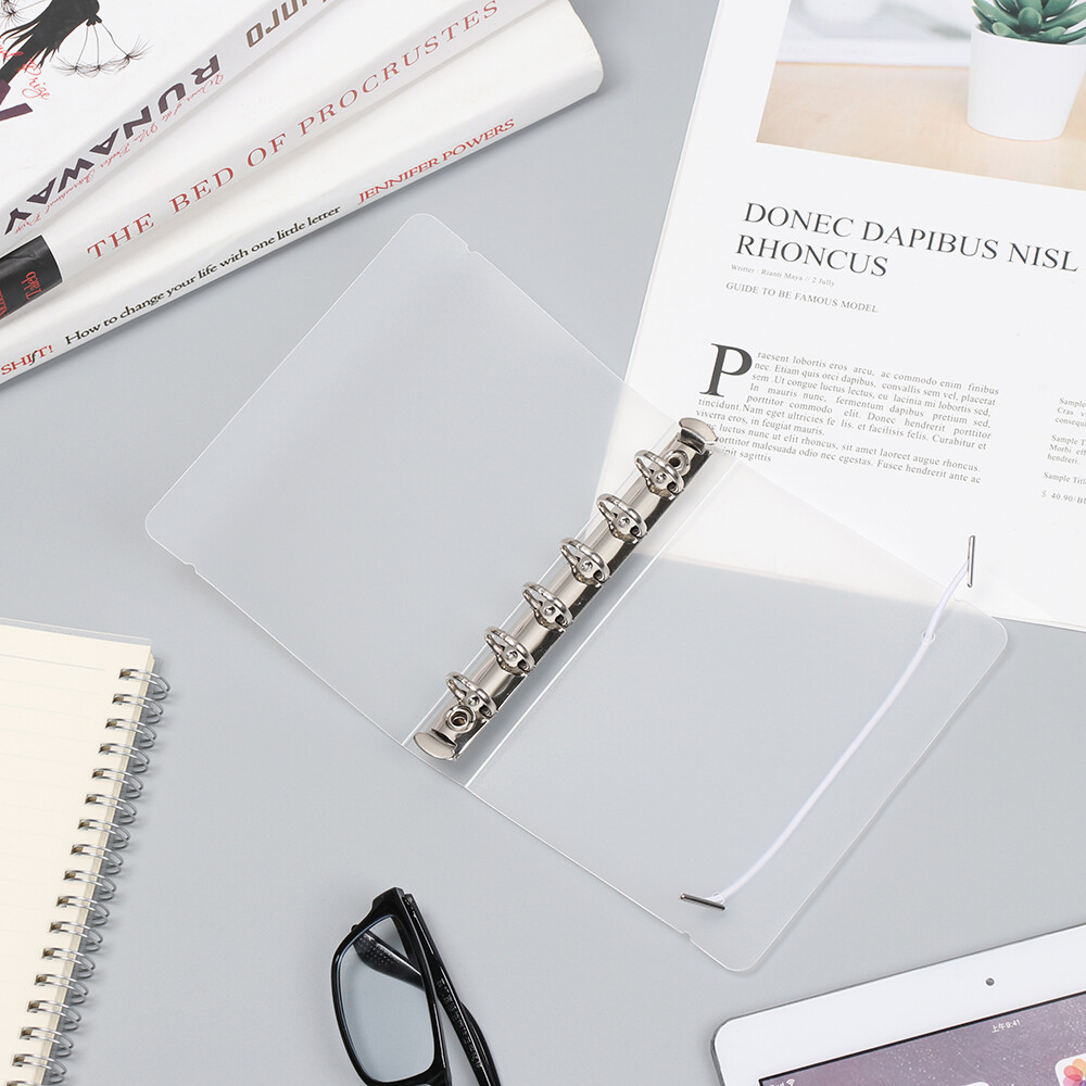 1Pc Ring Binder Matte Transparent A4/B5/A5/A6/A7 Loose-Leaf Notebook Case Ring Binder Notebook Shell File Folder Office School Supplies