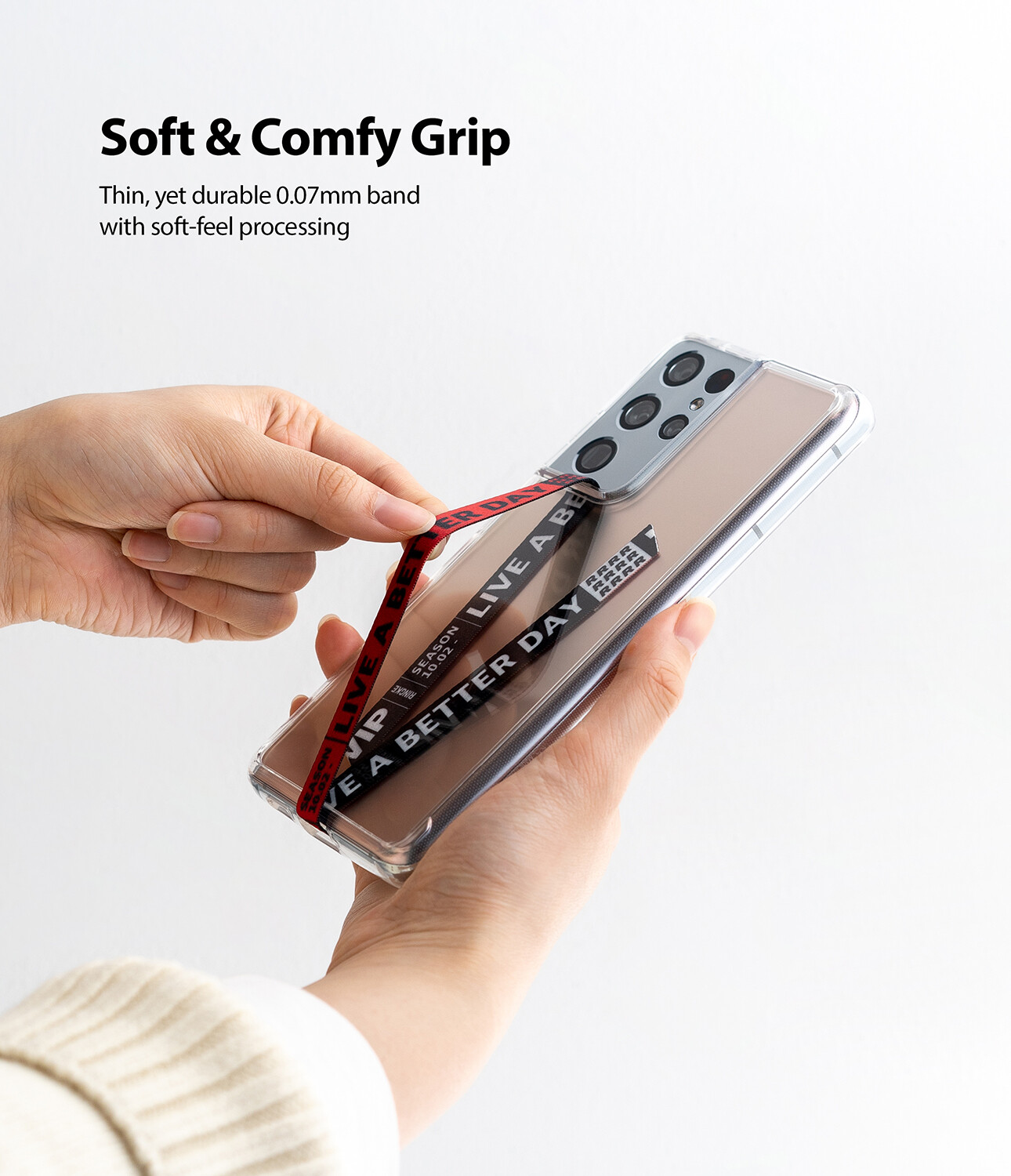 Ringke Band Strap - Slim, Microfiber Phone Strap Holders for Smartphone Case