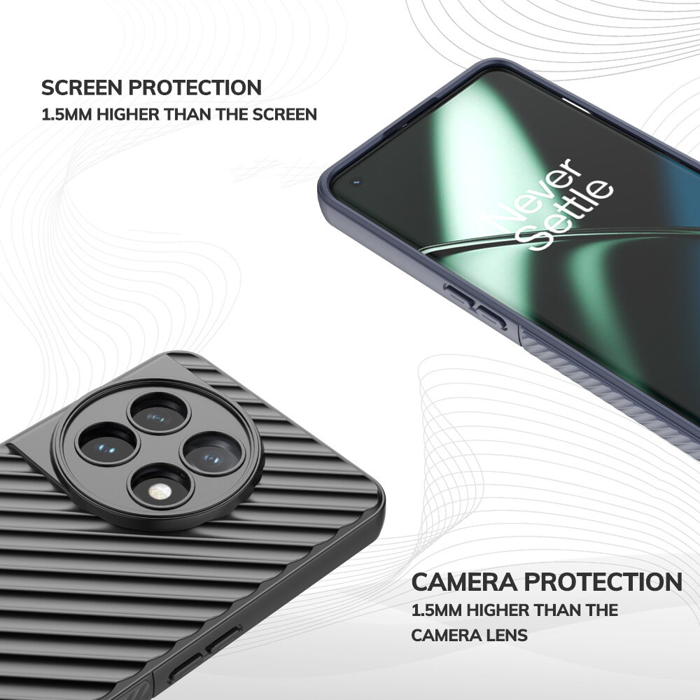 Shockproof Soft Case for OnePlus 11 5G BIBERCAS Full Protection Back Cover Wave Casing with Kickstand