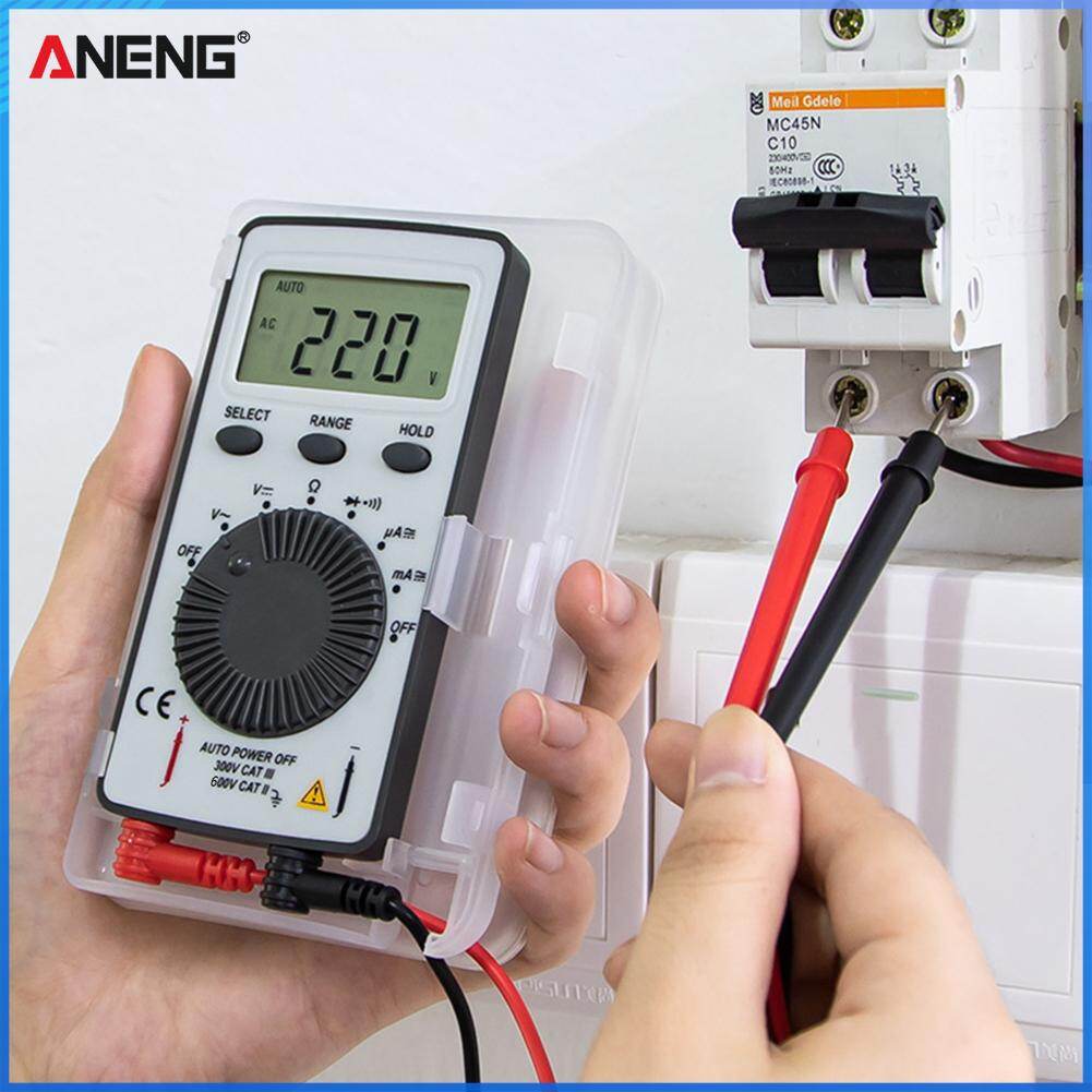 Portable LCD Pocket Digital Multimeter AC Voltage Capacitance Resistance Tester