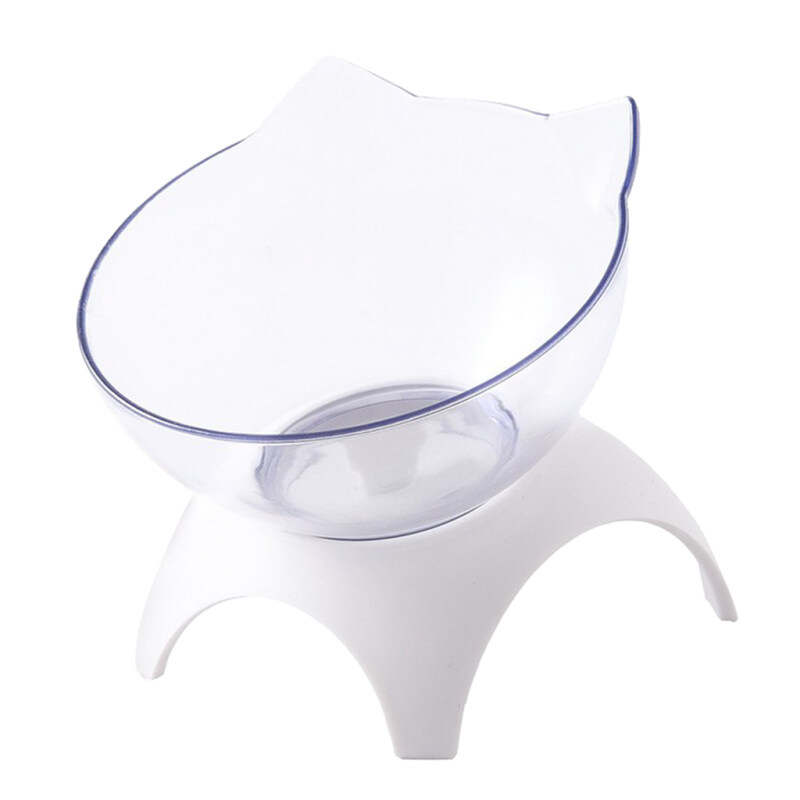 BolehDeals 10x Mèo Con Kitty Bát Đựng Thức Ăn Nâng Cao Khay Cho Ăn Dễ Lau Chùi W/Chân Đế