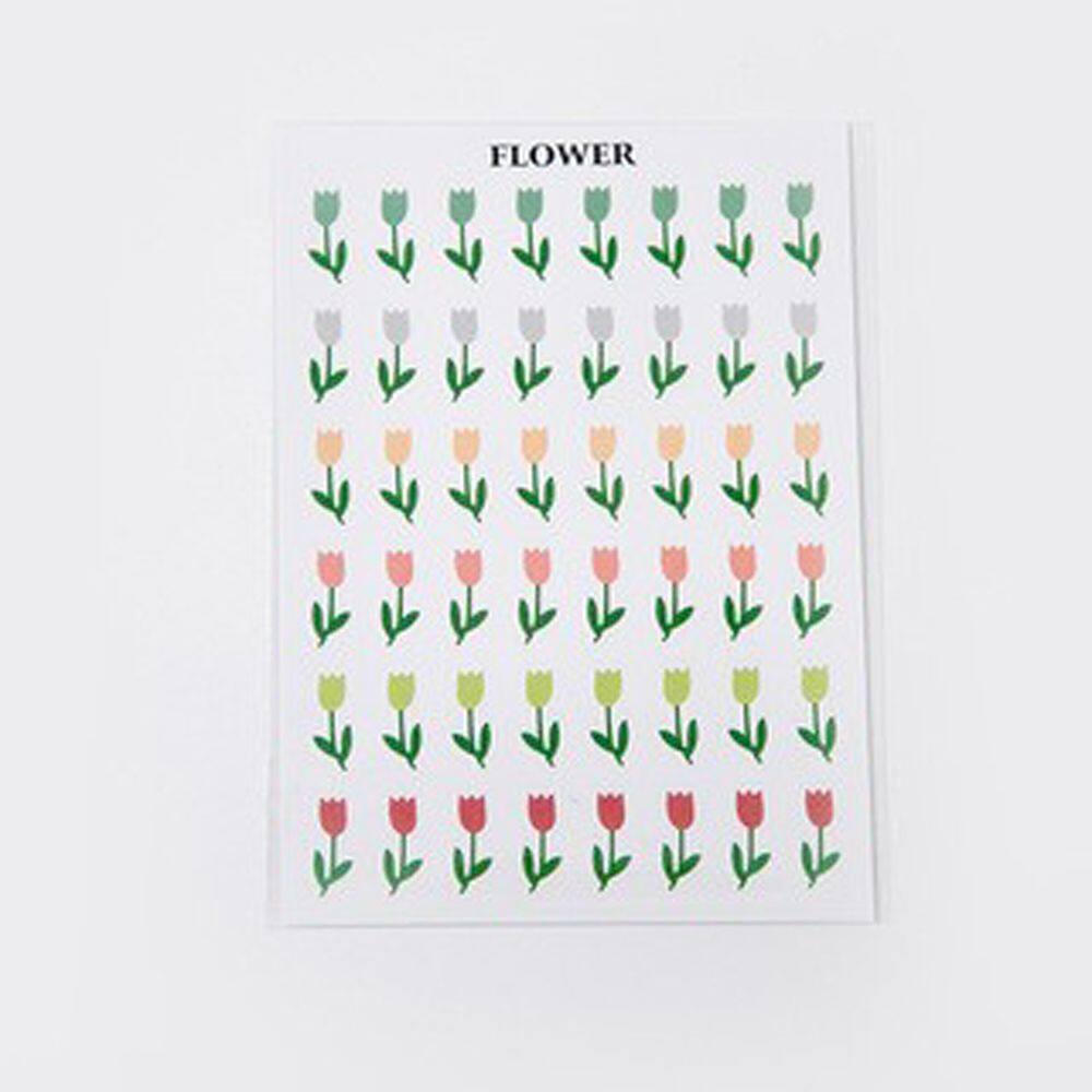 XAVIE Heart Flowers Geometry Korean DIY Diary School Supplies Decoration Gift Planner Label Stickers Diary Scrapbooking Stickers Stationery Stickers Decorative Decals