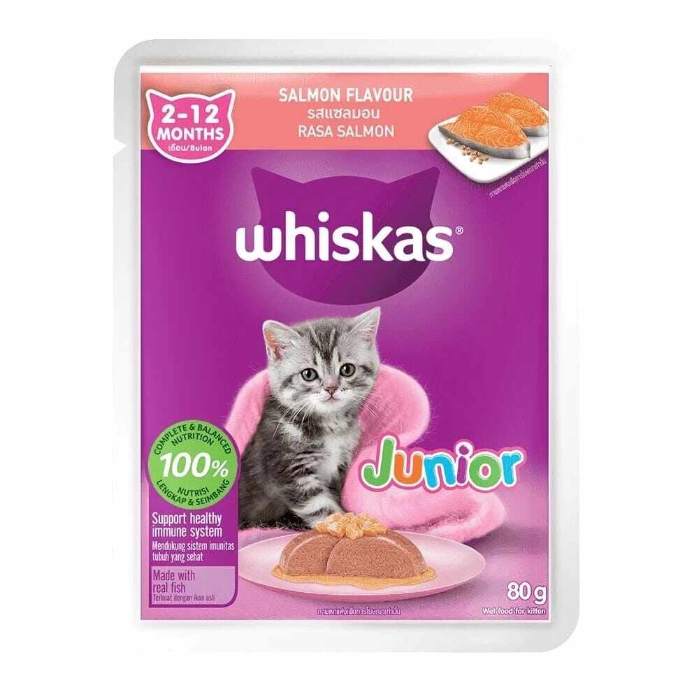 Whiskas (1 Box 14 Pack)70g-80g Tasty Mix/Junior/ Kitten/ Adult