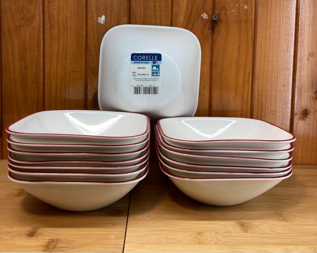 Corelle Splendor (Square Soup/Cereal Bowl 4pcs) Lazada