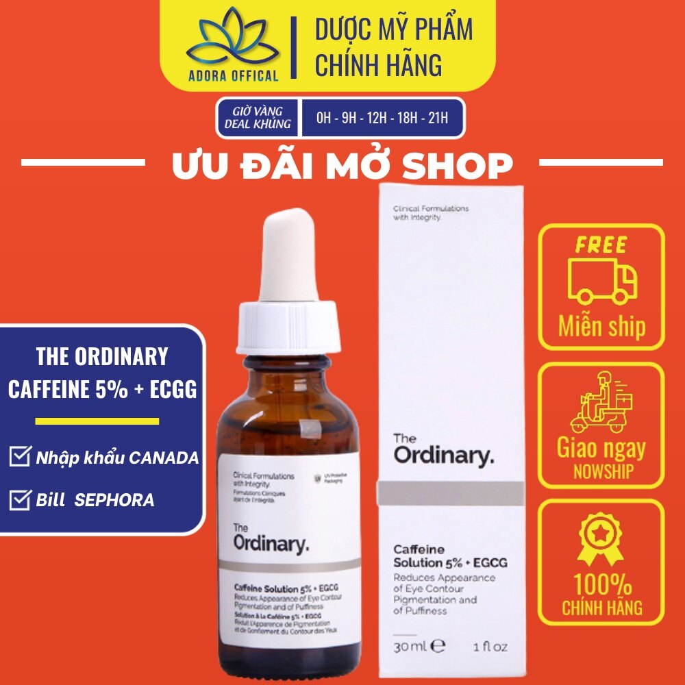[NHẬP KHẨU 2021] Tinh Chất The Ordinary Caffeine Solution 5% + EGCG ( 30mL )
