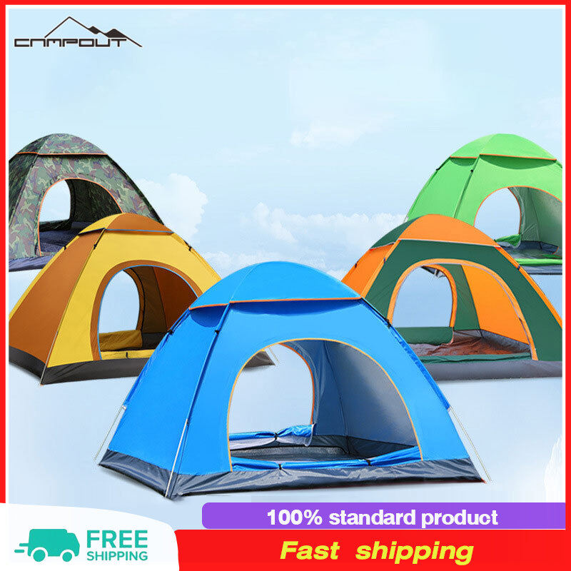 CAMPOUT🏕️Outdoor camping folding fully automatic tent, 3-4 people, beach simple quick tent