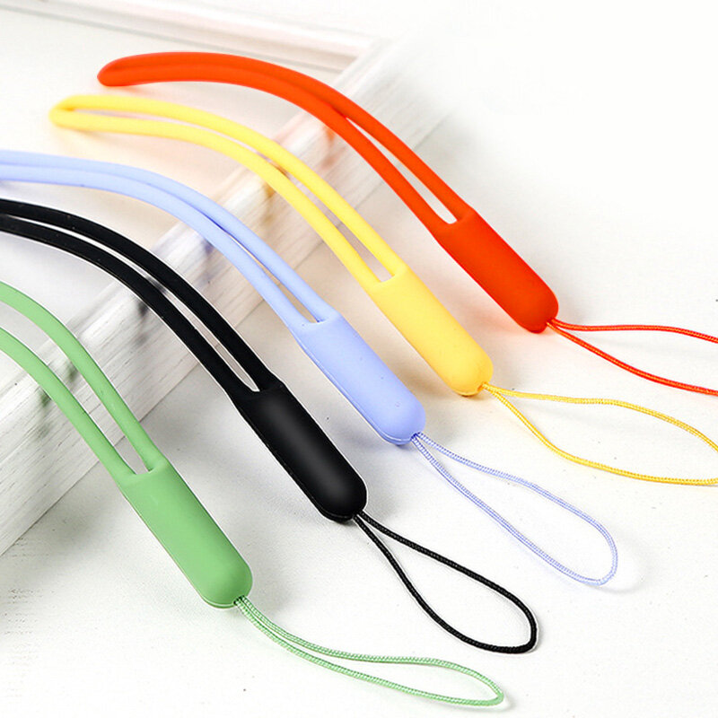 AKABEILA Universal Liquid Silicone Phone Lanyard Strap Colorful Pendant Wrist Strap Candy Color Anti-fall Rope Mobile Phone Lanyard