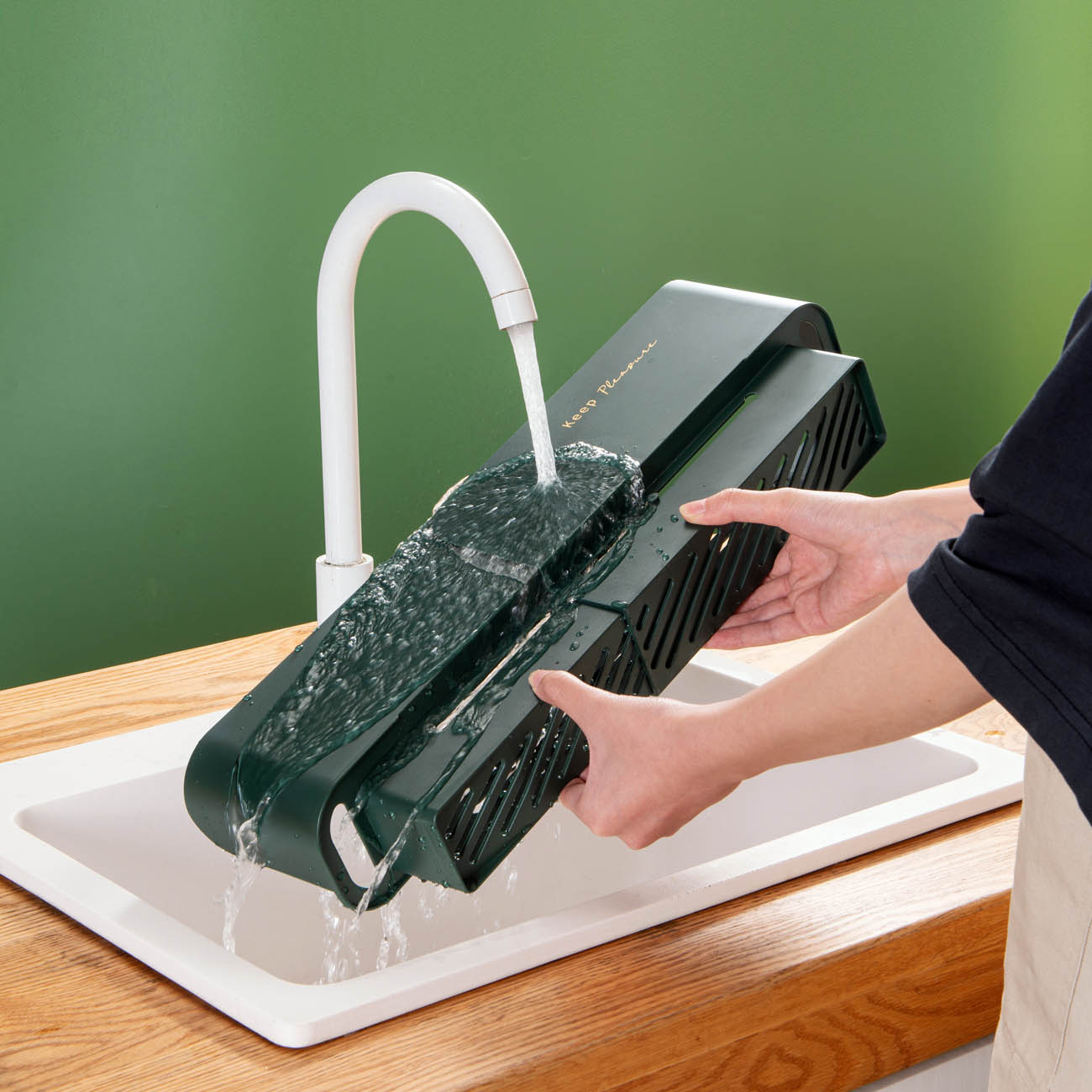 CNMF Thiết Bị Giữ Nước Đa Năng Điều Chỉnh Được Thiết Kế Cong Đồ Dùng Nhà Bếp
