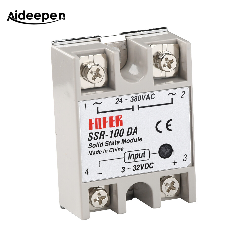 Rơ Le Trạng Thái Rắn KKmol, SSR-100DA Rơ Le Trạng Thái Rắn 100A 3-32V DC Đến 24-380V AC SSR 100DA Dành Cho Công Nghiệp