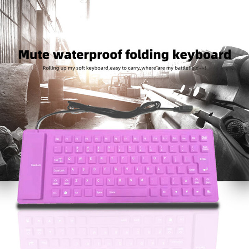 DISOUR Bàn Phím Gập Silicon 85 Phím Cho Máy Vi Tính Máy Tính Xách Tay Máy Tính Bảng Máy Tính Xách Tay Bàn Phím Chơi Game Có Dây Gập Di Động Linh Hoạt USB Mini Chống Nước