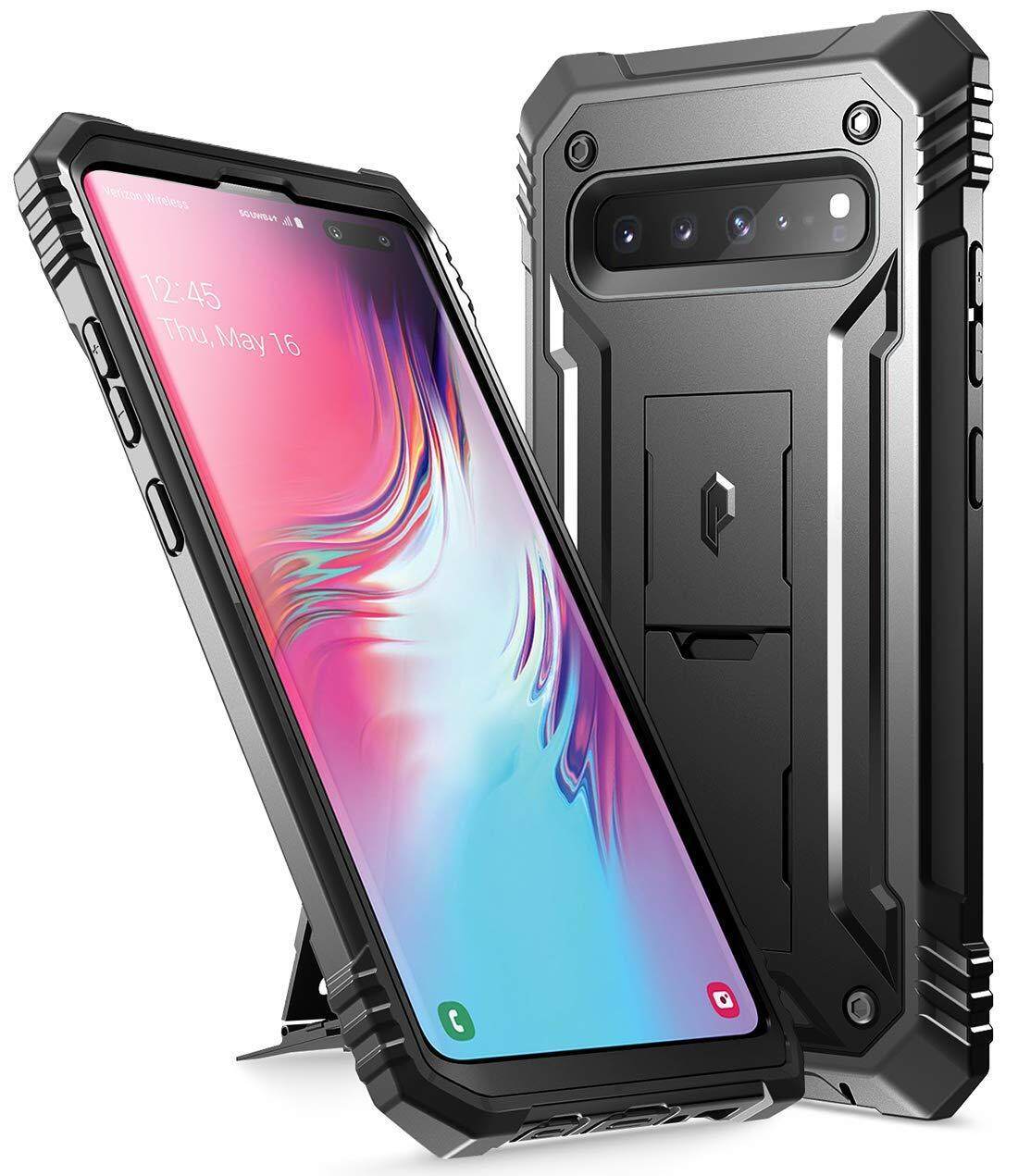 Daftar Harga Samsung Galaxy G10 Termurah Juli 2019 16 Galaxy S10 5G Kasar Case dengan Kickstand Puitis Tubuh Penuh Dual-Layer Pelapis Pelindung Tahan Goncang, tanpa Built-In-Pelindung Layar, Revolusi, untuk Samsung Galaxy S10 5G 6.7 Inch (2019)