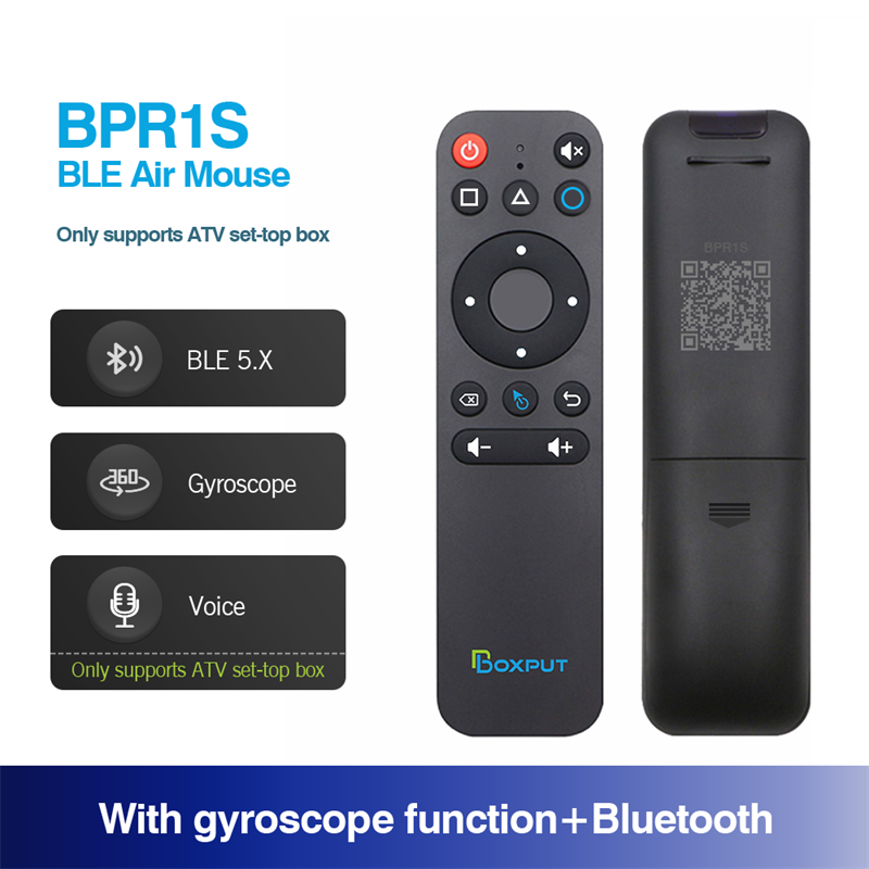 Boxput BT bpr1 bpr1s cộng với BLE 5.0 chuột không dây điều khiển từ xa bằng giọng nói 2.4GHz không dây với con quay hồi chuyển cho ANDROID TVBOX & TV/PC
